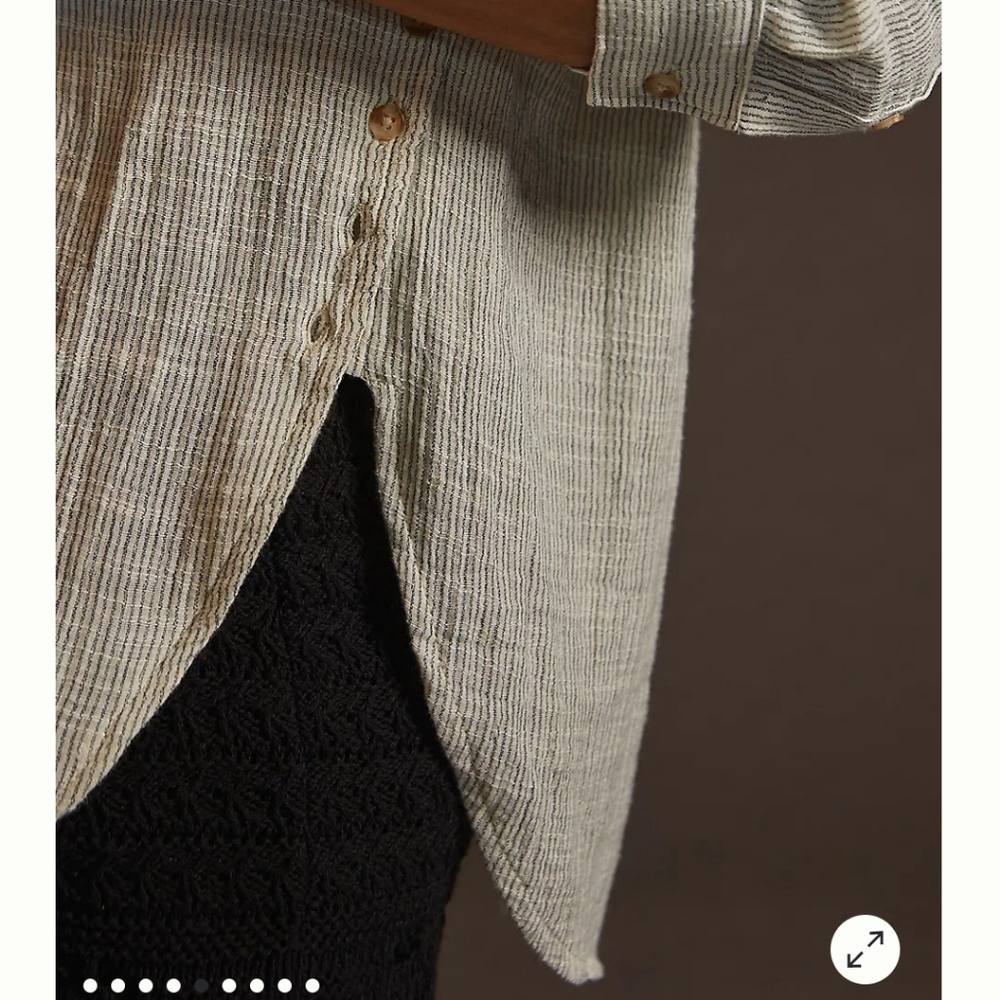Anthropologie V Neck Popover Shirt - Picture 10 of 11